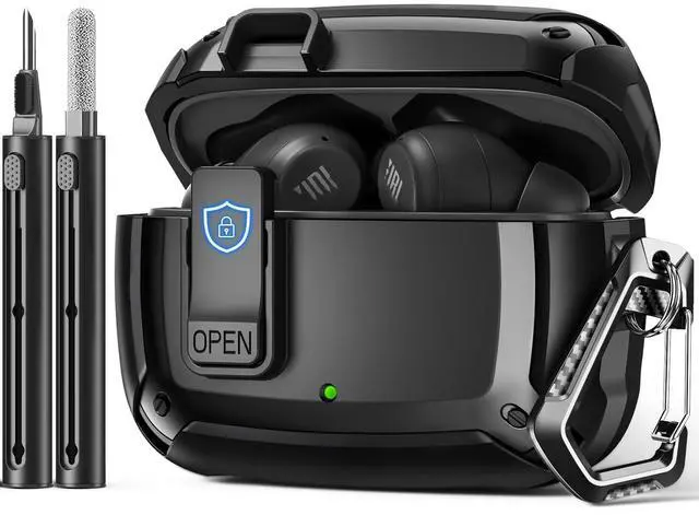 Main image of for JBL Vibe Beam2 Case (2025) / for Vibe Beam Case (2023)/ for JBL Vibe 200TWS (2022) with Lock Clip & Cleaning Kit,Shockproof Protective Headphone Cover