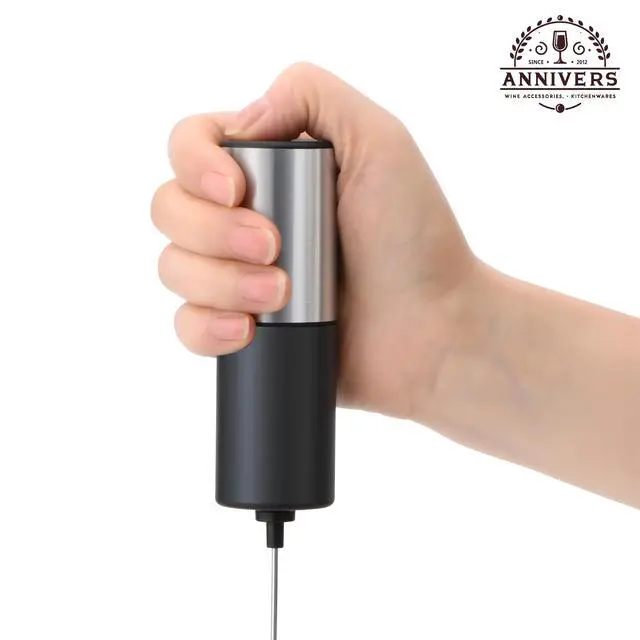 Alt view image 5 of 7 - Electric Milk Frother Handheld Drink Mixer Hand Coffee Whisk Blender Foam Maker Egg Beater, Battery Operated Stainless Steel Whisk & Body, Milkshake Matcha Whisk, Mousseur à Lait Électrique