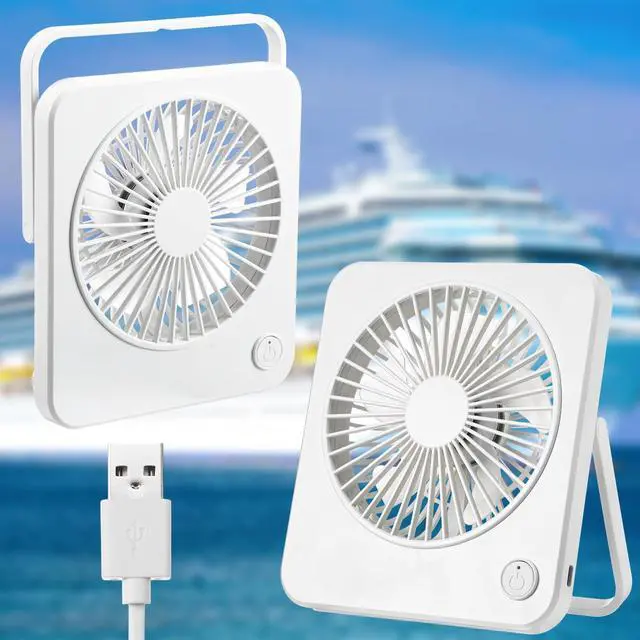 Main image of Cruise Ship Approved Travel Fan 180 degrees Foldable USB Portable Adjustable Small 3 Speeds Desk Fan Cruise Ship Essentials for Travel Home Bedroom Office Desktop