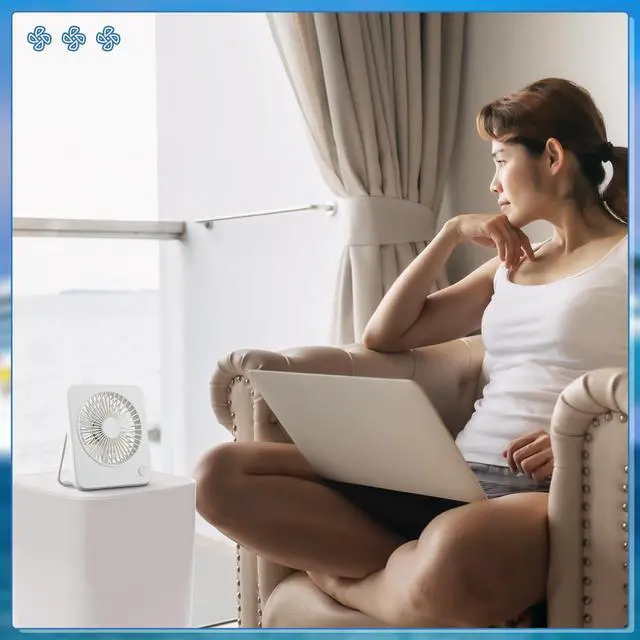 Alt view image 2 of 6 - Cruise Ship Approved Travel Fan 180 degrees Foldable USB Portable Adjustable Small 3 Speeds Desk Fan Cruise Ship Essentials for Travel Home Bedroom Office Desktop
