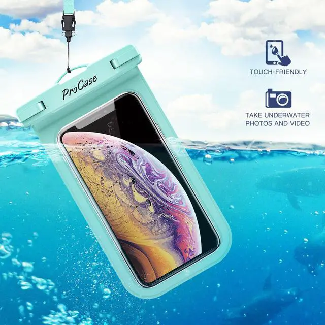Alt view image 5 of 6 - 2 Pack Waterproof Phone Pouch Case, 7" Universal Underwater Cellphone Dry Bag for iPhone 17 Air 16 15 14 13 Pro Plus Max 12 11, Galaxy S24 S23 S22 Ultra Pixel -Black/Green