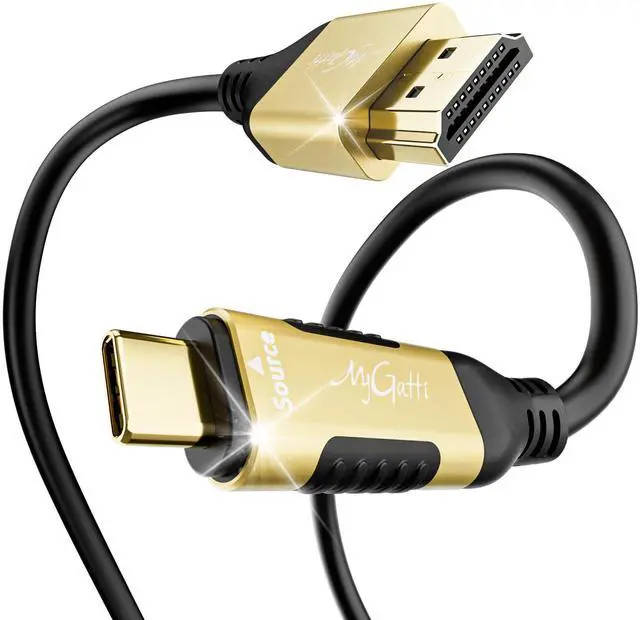 Main image of USB C to HDMI Cable 8FT, High-Speed USB 3.1 Type-C to HDMI 2.0 Cord, 4K@60Hz HDR, Gold-Plated Plug, (Thunderbolt 5/4/3 Compatible), for MacBook, iPad, iPhone, HDTV and More