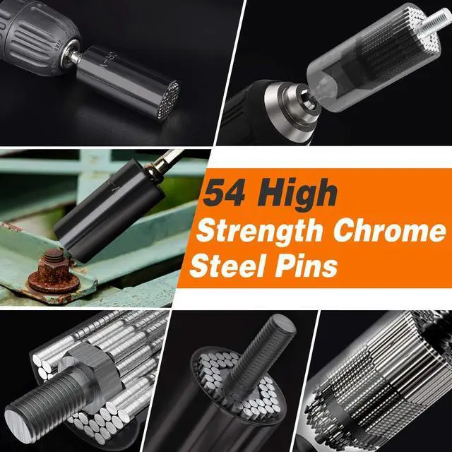 Alt view image 5 of 7 - Stuffers for Men Adults Tools, Super Universal Socket Gifts for Men Grip Socket Set with Power Drill Adapter, Cool Gadgets Christmas Gift for Dad Husband Boyfriend Him Who Have Everything