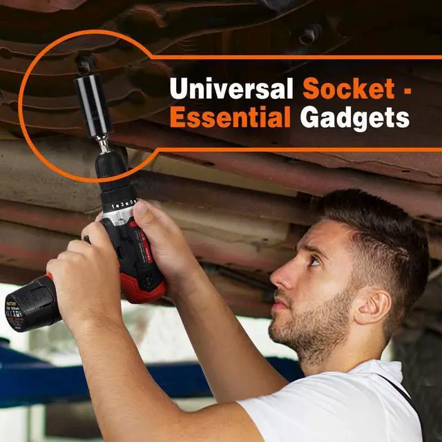 Alt view image 7 of 7 - Stuffers for Men Adults Tools, Super Universal Socket Gifts for Men Grip Socket Set with Power Drill Adapter, Cool Gadgets Christmas Gift for Dad Husband Boyfriend Him Who Have Everything