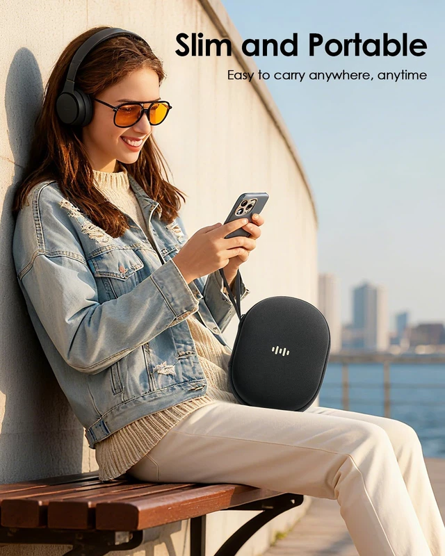 Alt view image 6 of 7 - Headphone Case Hard Shell for JBL Tune 520BT/510BT/500BT/720BT/Bose Fits Soundcore Anker/BERIBES/KVIDIO/TOZO/JLab, Ultra-Slim Over-Ear Headset Universal Portable Travel Organizer Bag