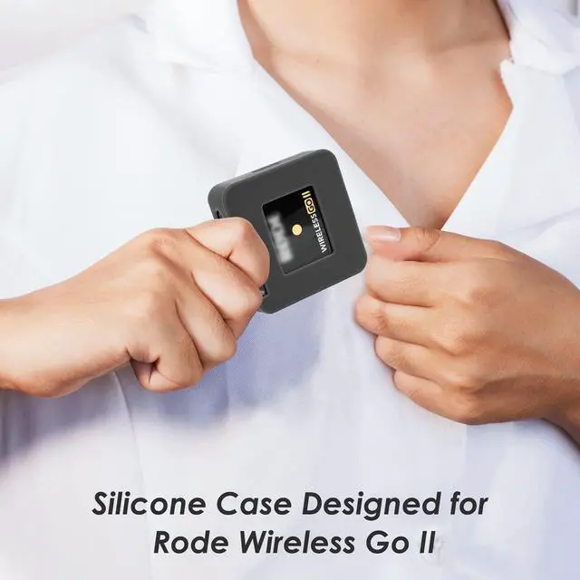 Alt view image 5 of 7 - Silicone Case Compatible with RODE Wireless Go 2 Accessories RODE Wireless go II MIC Silicone Protect Case Cover (3PCS Black)