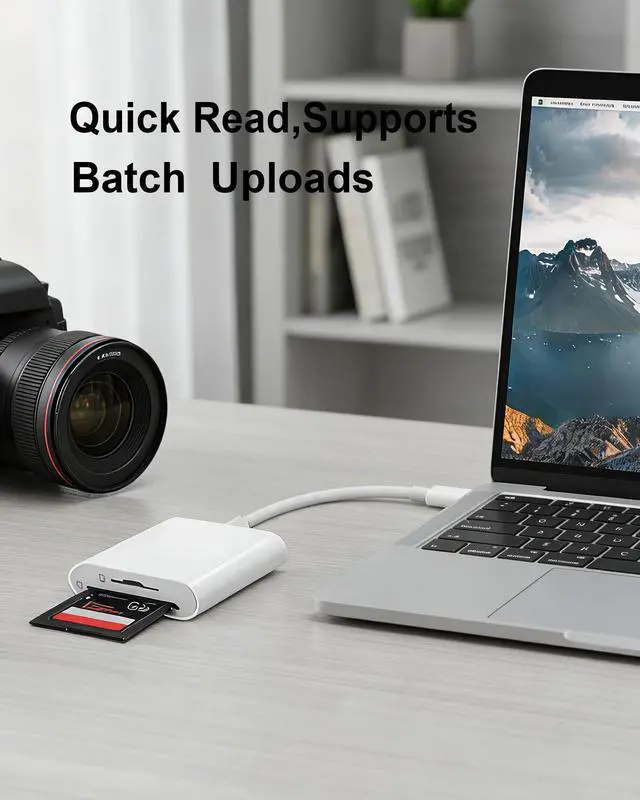 Alt view image 4 of 7 - SD Card Reader for iPhone 15/16/17 Series Dual Slot USB 3.0 Memory Card Reader Portable USB C to SD Micro SD/TF Card Adapter for iPad Pro MacBook Android Camera Laptop Plug and Play
