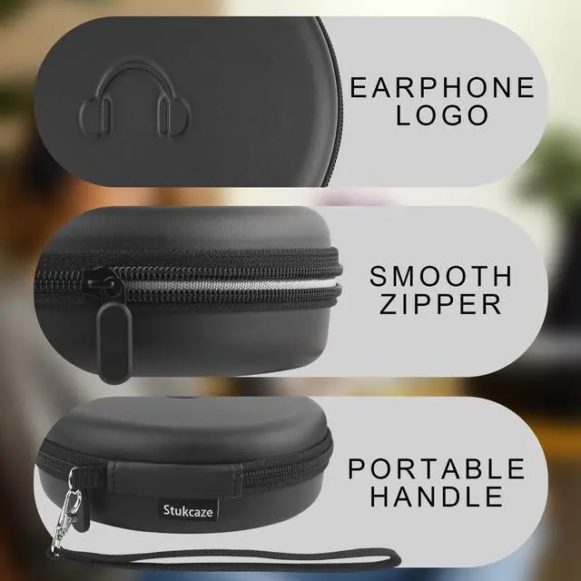 Alt view image 5 of 7 - Headphone Case for JBL Tune 510BT 520BT, Hard Portable Headphone Carrying Case, Over Ear Headphone Storage Protective Case (Black)