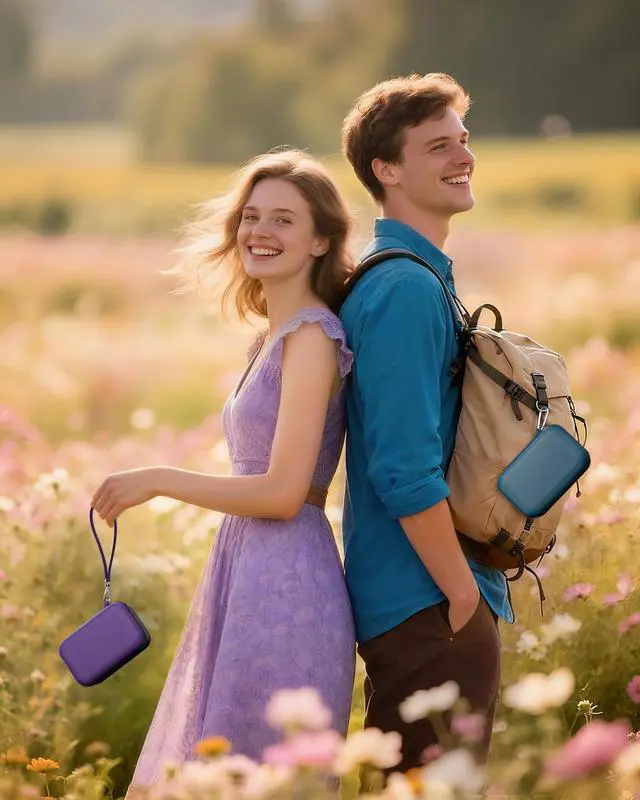 Alt view image 7 of 7 - Hard Shell Travel Case for JBL Go 5/4/ 3/ Go 3 Eco Ultra Speaker, Waterproof Portable Carrying Box for JBL Mini Speaker and Accessories, Storage Bag with Mesh Pocket & Wrist Strap -Blue