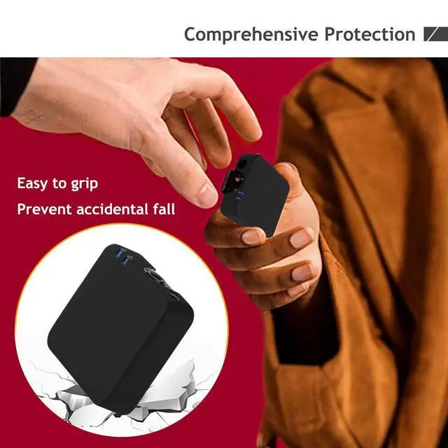Alt view image 4 of 7 - Silicone Protect Case for RODE Wireless GO I II Microphone, Mic Silicone Case Cover for RODE Wireless GO 1 & 2 Accessories Microphone System (Black)