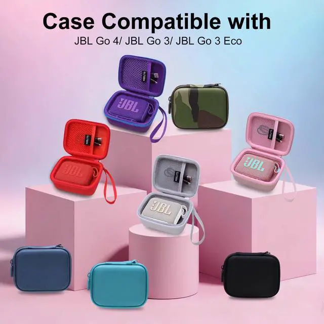 Alt view image 4 of 7 - Case Compatible with JBL Go 4 / GO 5 / Go 3 Ultra-Portable Waterproof Speaker, Black