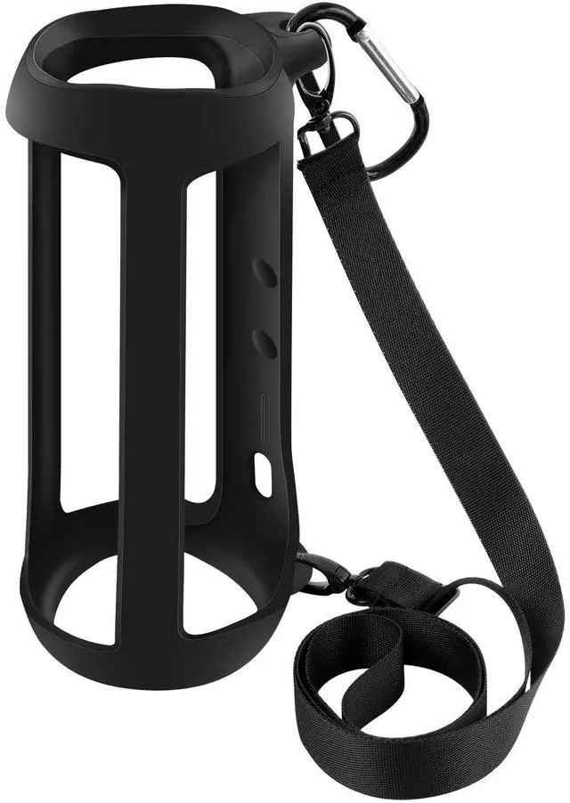 Main image of Silicone Case for JBL FLIP 5 Waterproof Portable Bluetooth Speaker, Gel Soft Skin Rubber Cover, Travel Carrying Storage Bag Pouch with Shoulder Strap and Carabiner