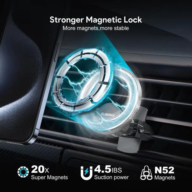 Alt view image 2 of 7 - Magnetic Car Phone Mount Air Vent Holder with Metal Ring