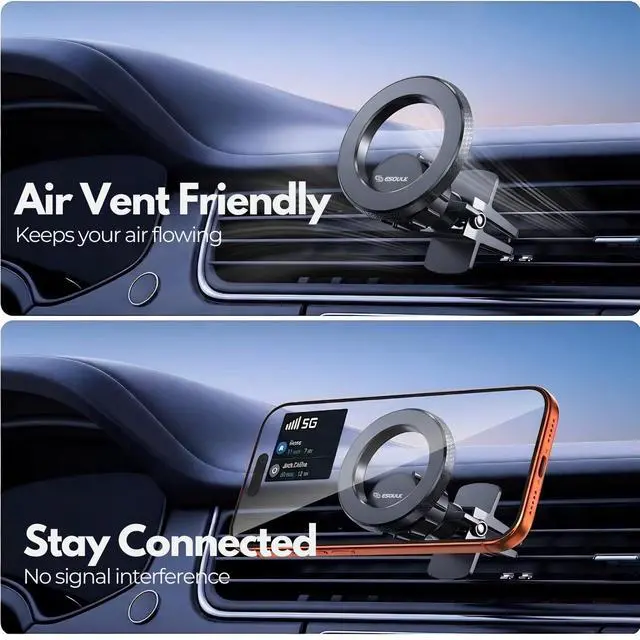 Alt view image 4 of 7 - Magnetic Car Phone Mount Air Vent Holder with Metal Ring