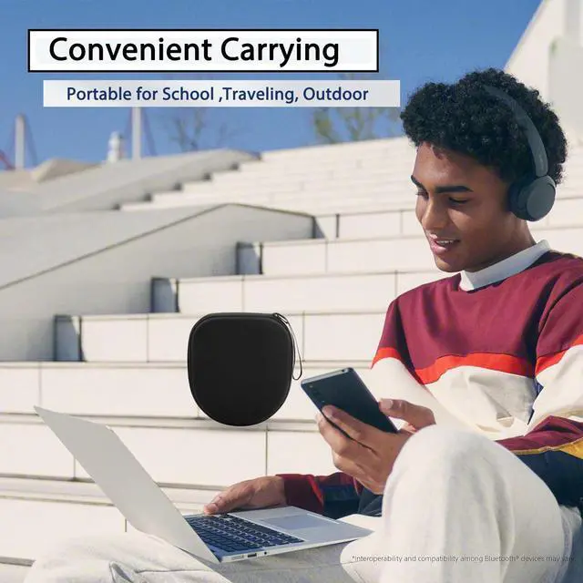 Alt view image 7 of 7 - Case Compatible with JBL Tune 510BT 520BT 720BT 770NC 660NC 670NC, and Sony WH-CH720N WH-CH520 Noise Canceling Wireless Headphones, Portable Travel Headphone Cases (Black)