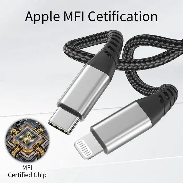 Alt view image 4 of 7 - USB C to Lightning Cable 3FT, 3 Pack iPhone Charger Cord, MFi Certified 3 Foot iPhone Cable PD Fast Charging for Apple iPhone 14 13 12 11 Pro Max Xs 8 7 6 5 Plus iPad Air Mini