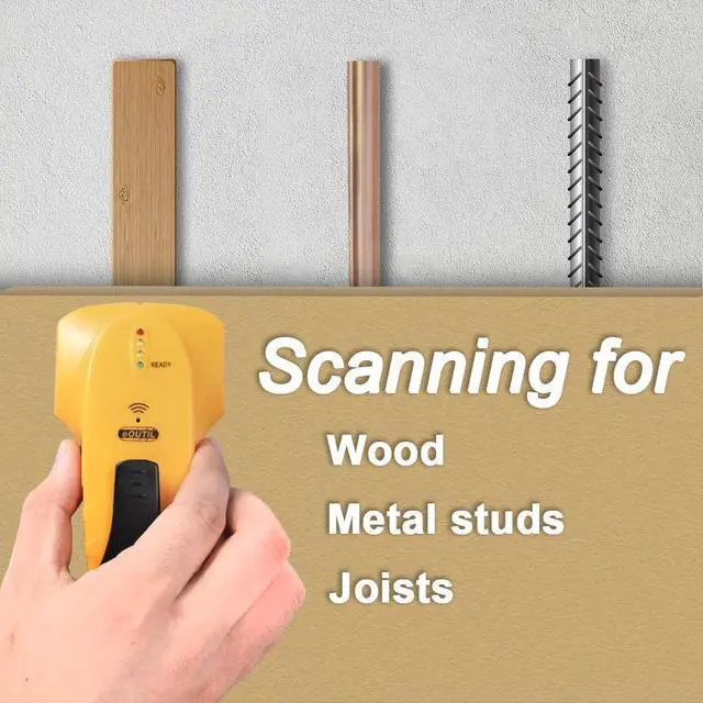 Alt view image 2 of 5 - Stud Finder Wall Scanner Wood and Metal Detector Sensor for 3/4 inch Thickness Wall (Yellow)