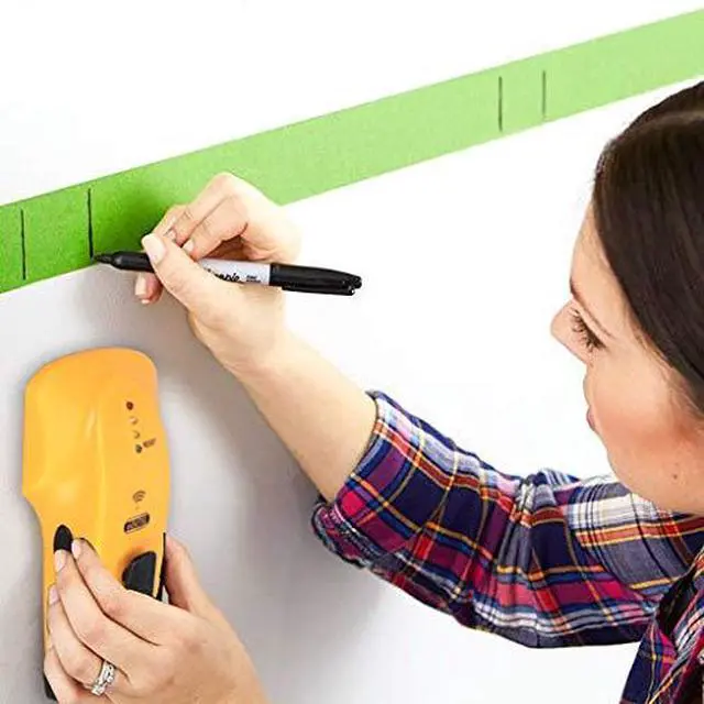 Alt view image 3 of 5 - Stud Finder Wall Scanner Wood and Metal Detector Sensor for 3/4 inch Thickness Wall (Yellow)