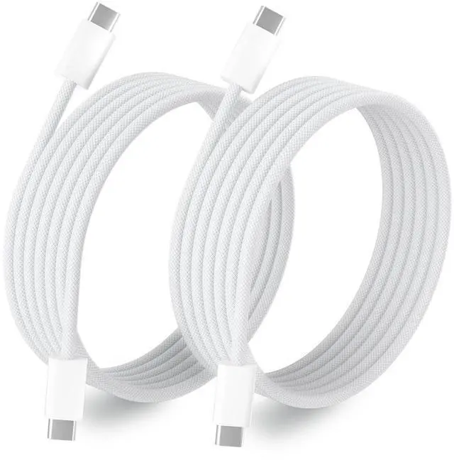 Main image of USB C Cable 6FT, 2-Pack Braided USB C Charging Cable 60W Fast Charger Cord, Long USB C to USB C Cable for iPhone 17/16/15 Pro Max, iPad Pro Air, MacBook, Samsung Galaxy S26
