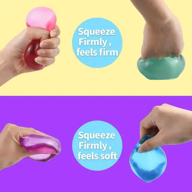 Alt view image 4 of 7 - 4 PCS Colorful Stress Cube - Sensory Fidget Squeeze Toy with Super Solid Squish-Slow Rising Ice Cube Stress Balls-Stress Relief Hand Toy-2.16" Cube