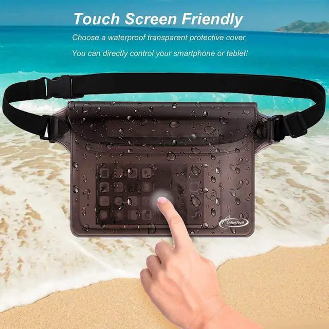 Alt view image 6 of 7 - Waterproof Fanny Pack,Phone Pouch Dry Bag for Passport Wallet Purse,Floating Waterproof Bags for Travel Beach Swimming Kayaking Boating Cruise Accessories