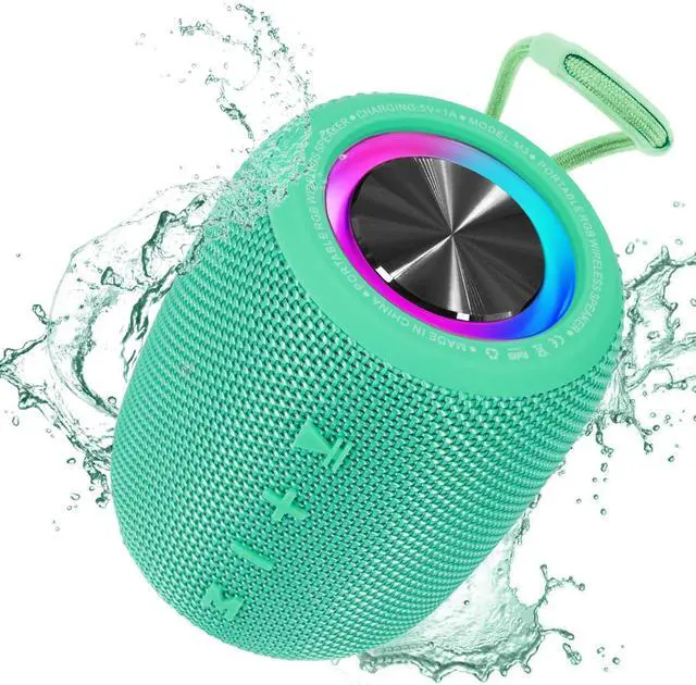 Main image of Portable Bluetooth Speaker, BT5.3 Wireless Speaker 20W Bass Diaphragms with Multi LED Light Dynamic Modes, IPX6 Waterproof 16H Playtime supports FM Mode, TF, USB for Home, Cycling, Outdoor, Beach