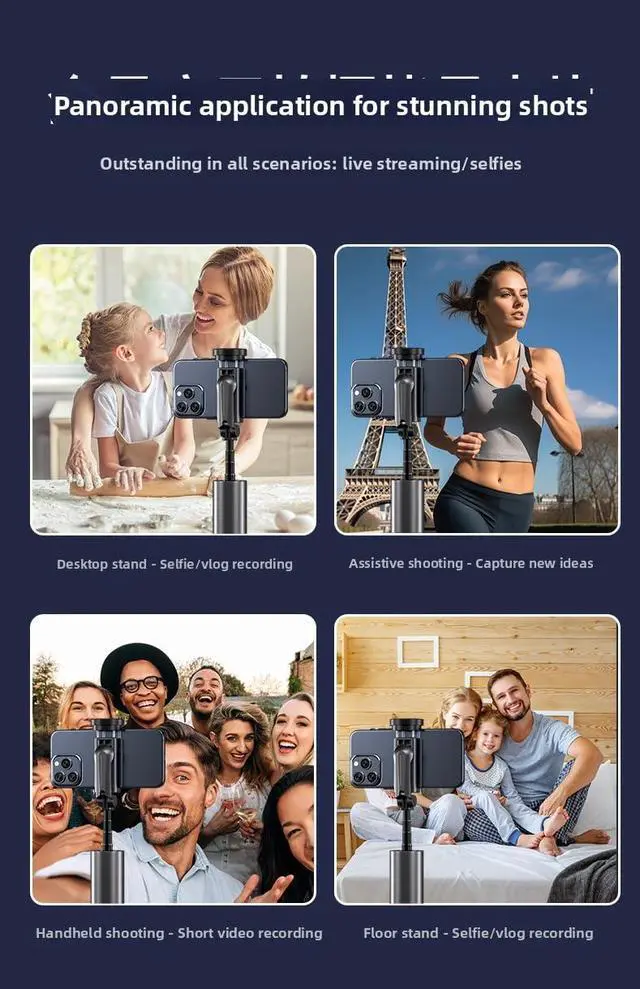 Alt view image 5 of 7 - 63 Selfie Stick Tripod for iPhone/Android - Expandable Phone Tripod with Fill Light, 10M Bluetooth Remote Control, one Click Open Selfie Stick for Vlog/Travel/Live Streaming(Black)