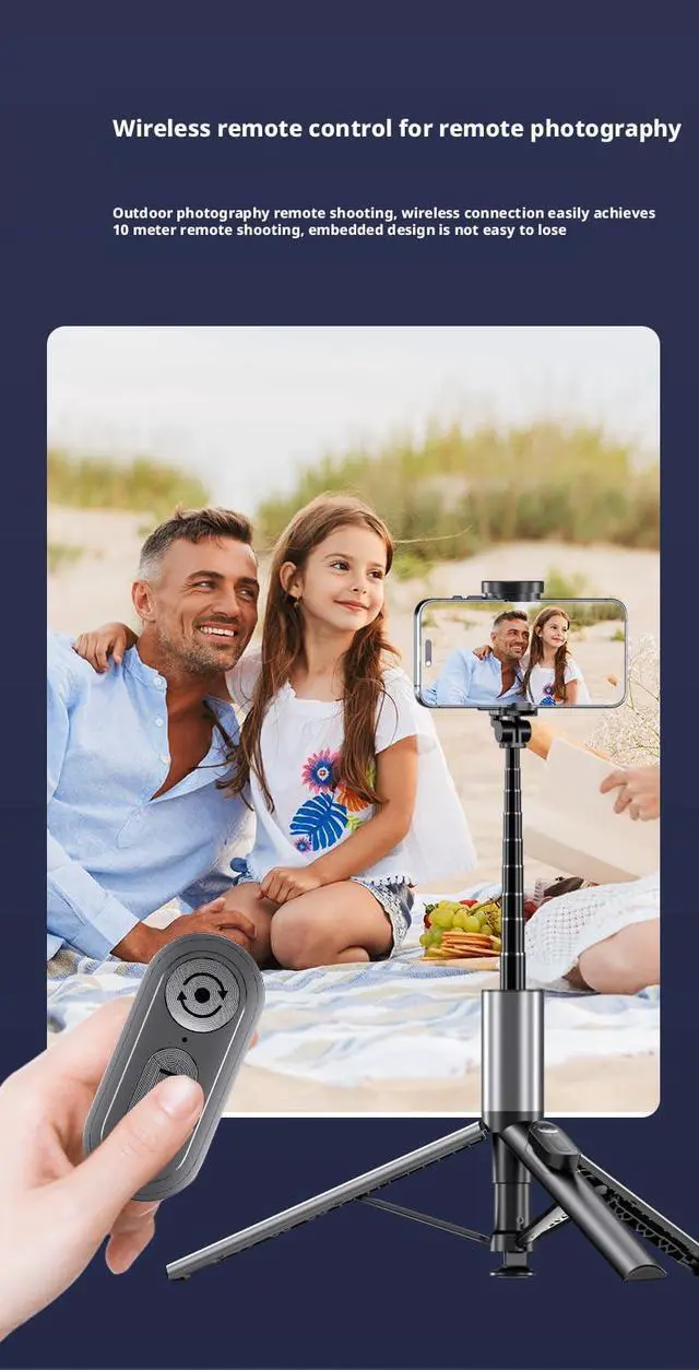 Alt view image 6 of 7 - 63 Selfie Stick Tripod for iPhone/Android - Expandable Phone Tripod with Fill Light, 10M Bluetooth Remote Control, one Click Open Selfie Stick for Vlog/Travel/Live Streaming(Black)