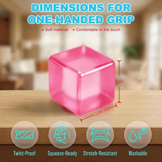 Alt view image 7 of 7 - Big Ice Cube Squishy 4 Pack, Stress Cube Fidget Toys, Adult Stress Ice Cube, Squishy Fidget & Squeeze Toys Soft Anxiety Cube, Party Favors, Gift for Adult (4 Colors)