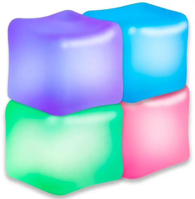 Main image of 4Pcs Stress Cube Glow in The Dark,Fidgets for Teens,Adults, Kids,Super Solid Squishy Toy,Squeeze Toys,Ice Cube,High Density Squeeze Toys,Stocking Stuffers,Cool Things