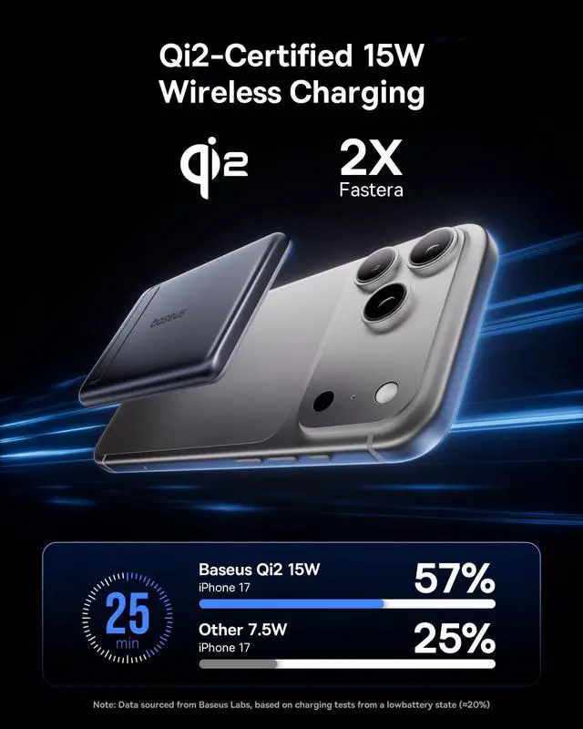 Alt view image 3 of 7 - Picogo Power Bank, Smallest Qi2 Certified 15W MagSafe Portable Charger, 0.5" Ultra Slim 5000mAh Magnetic Battery Pack with Stand, Alloy Wireless Charger for iPhone 17 Pro Max/17 Air/17e Series