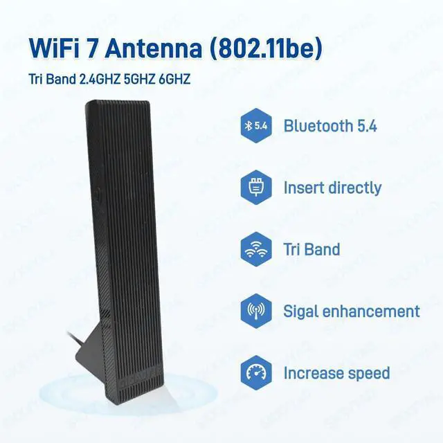 Alt view image 3 of 7 - for GIGABYTE WiFi 7 Magnetic Antenna 2.4G 5G 6G WiFi 6E for GIGABYTE B850 B850M B850I AORUS, B850M Force, B850 Eagle,B850 B850M Gaming Motherboard WIFI7 Antenna with New Interface PC Desktop Computer