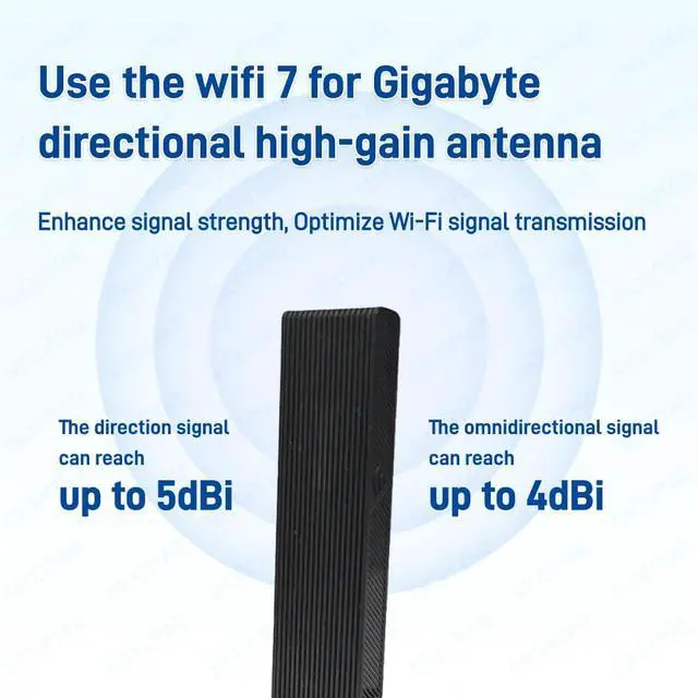 Alt view image 6 of 7 - for GIGABYTE WiFi 7 Magnetic Antenna 2.4G 5G 6G WiFi 6E for GIGABYTE B850 B850M B850I AORUS, B850M Force, B850 Eagle,B850 B850M Gaming Motherboard WIFI7 Antenna with New Interface PC Desktop Computer