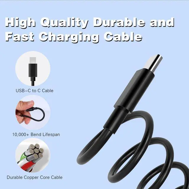 Alt view image 5 of 7 - Fast iPhone 17 16 15 Pro Charger,60W 5Port USB C Phone Charger Fast Charging Block,2Pack Quick Type C Wall Charger 10FT Long USB C Charging Cord for iPhone 17 Pro/17 ProMax/17 Air/16 ProMax/16e/15 Pro