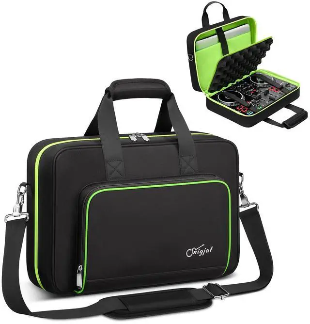 Main image of DJ Controller Case Compatible for Hercules DJControl Inpulse 200 MK2/ 200, Padded DJ Bag with 14" Laptop Pocket, Soft Travel Case Compatible for Numark Party Mix II/Maschine Mikro Mk3/DDJ-200