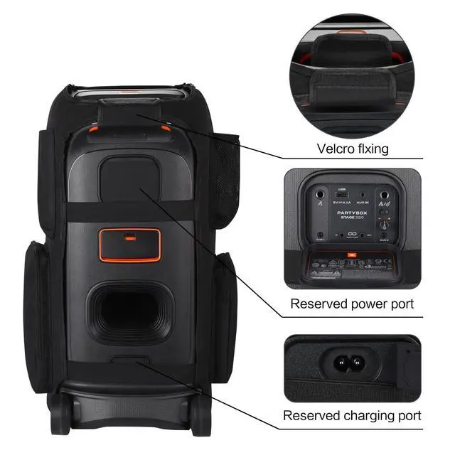 Alt view image 4 of 6 - Case Compatible with JBL PartyBox Stage 320 Speaker,Portable Speaker Dust Cover Storage Bag Fits for JBL PartyBox 310 for Outdoor Travel,Cover Only