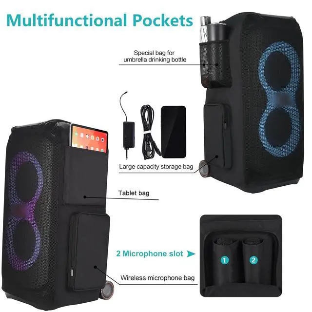 Alt view image 2 of 6 - Case Compatible with JBL PartyBox Stage 320 Speaker,Portable Speaker Dust Cover Storage Bag Fits for JBL PartyBox 310 for Outdoor Travel,Cover Only