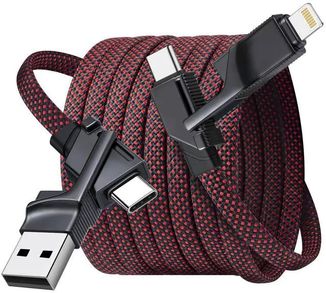 Main image of USB C to Lightning Cable,240W USB C Cable Fast Charging 4 in 1 Charging Cable 4FT,USB A/C to C/Lightning iPhone Charger Cable for iPhone 17 16 15 14 Pro Max/M5 MacBook Air Pro/iPad/Samsung S25