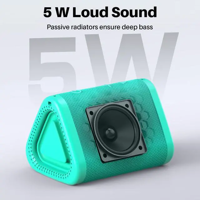 Alt view image 2 of 7 - Portable Bluetooth Speaker Wireless, IPX7 Small Shower Speaker Waterproof, 15H Playing Time, Loud and Stereo Sound with Bass, TWS Pairing for Party, Camping, Travel, Green