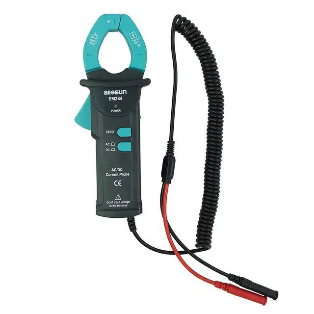 Main image of AC/DC Clamp Meter Multimeter 400A True RMS Current Tester, Hall Effect Sensor, CAT III 600V, Low Battery Indicator, Auto Zero, 1mV/A and 10 mV/A Sensitivity
