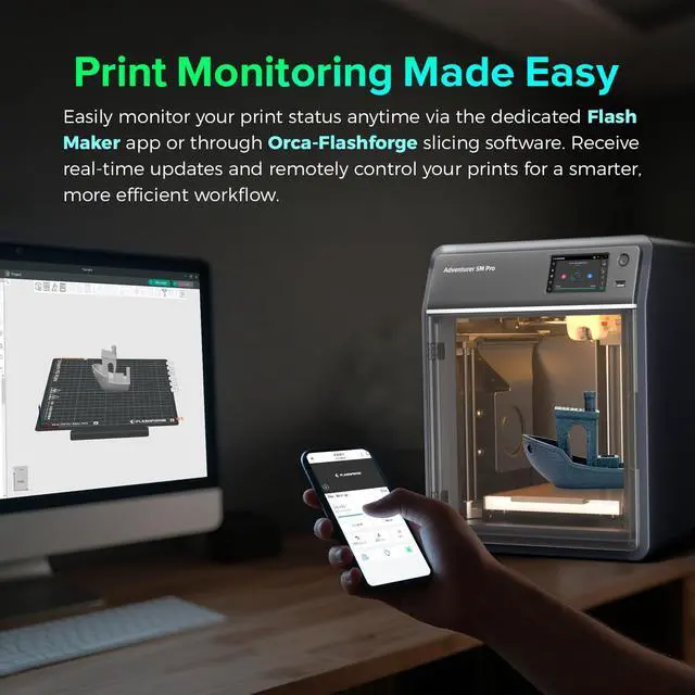 Alt view image 5 of 7 - Camera Kit for Adventurer 5M/Pro/AD5X 3D Printer, Real-time and Remote Monitoring, Compatible with Flash Maker App, 3D Printer Parts for AD5M/AD5M PRO/AD5X