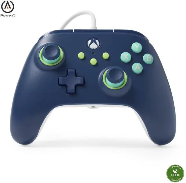 Main image of Wired Controller for Xbox Series X|S - Mariner Blue, gamepad, video game/gaming controller, works with Xbox One, Officially Licensed