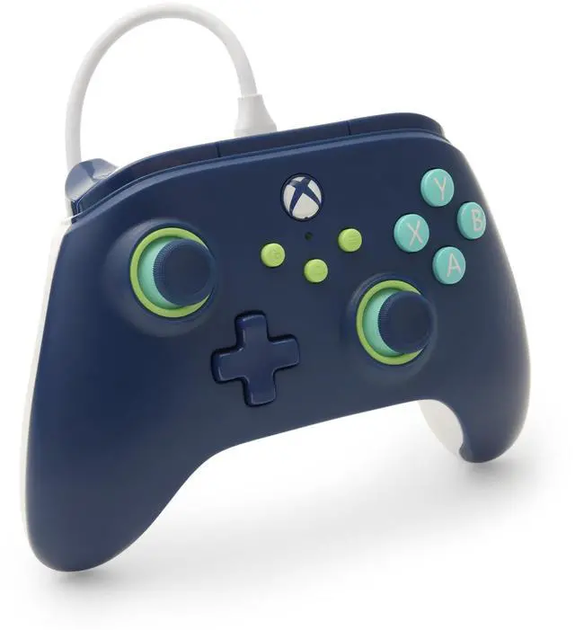 Alt view image 3 of 7 - Wired Controller for Xbox Series X|S - Mariner Blue, gamepad, video game/gaming controller, works with Xbox One, Officially Licensed