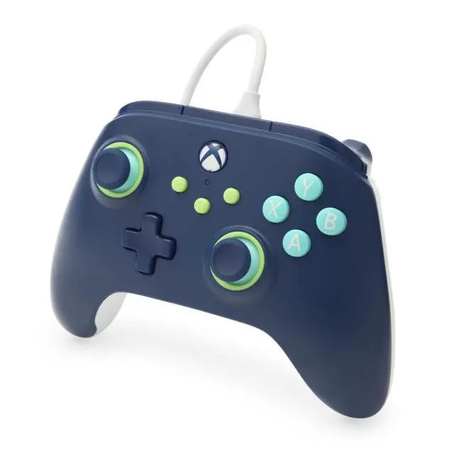 Alt view image 5 of 7 - Wired Controller for Xbox Series X|S - Mariner Blue, gamepad, video game/gaming controller, works with Xbox One, Officially Licensed