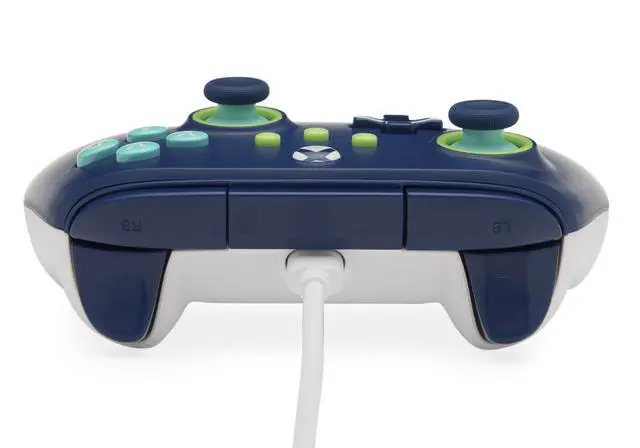 Alt view image 6 of 7 - Wired Controller for Xbox Series X|S - Mariner Blue, gamepad, video game/gaming controller, works with Xbox One, Officially Licensed