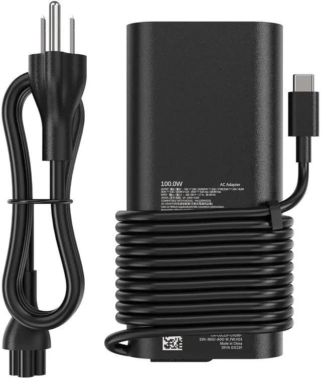 Main image of 100W USB-C Laptop Charger Compatible with Dell Precision 5680 3580 3581 Latitude 5340 7640 7340 5440 5540 9440 Inspiron 14Plus 7440 XPS13 13Plus 15Plus 7430 7420 7430 5431 7425 7620 2-in-1