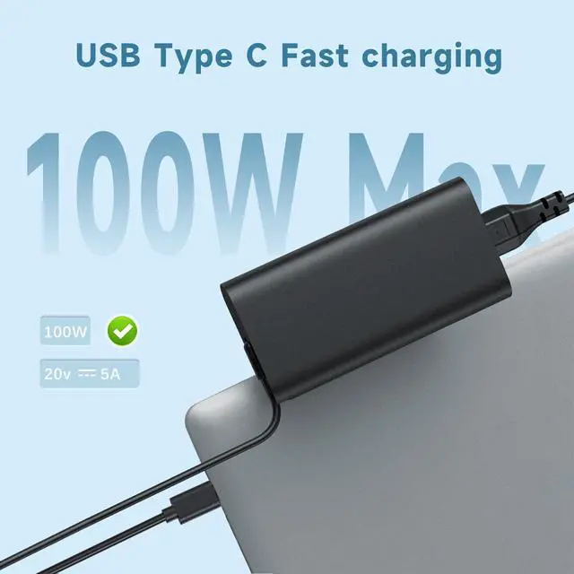 Alt view image 7 of 7 - 100W USB-C Laptop Charger Compatible with Dell Precision 5680 3580 3581 Latitude 5340 7640 7340 5440 5540 9440 Inspiron 14Plus 7440 XPS13 13Plus 15Plus 7430 7420 7430 5431 7425 7620 2-in-1
