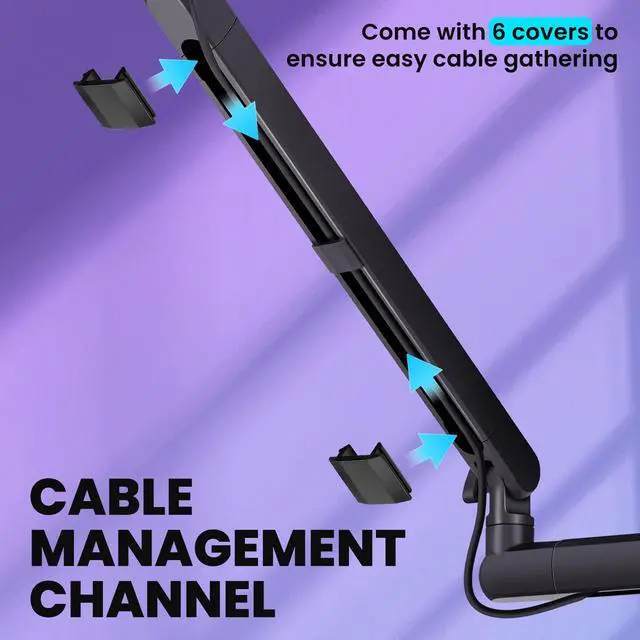 Alt view image 7 of 7 - Mic Stand Boom Arm - Low Profile Adjustable Microphone Arm Stand with 3.5" Extension Pole Desk Clamp Screw Adapter for Streaming Gaming Black