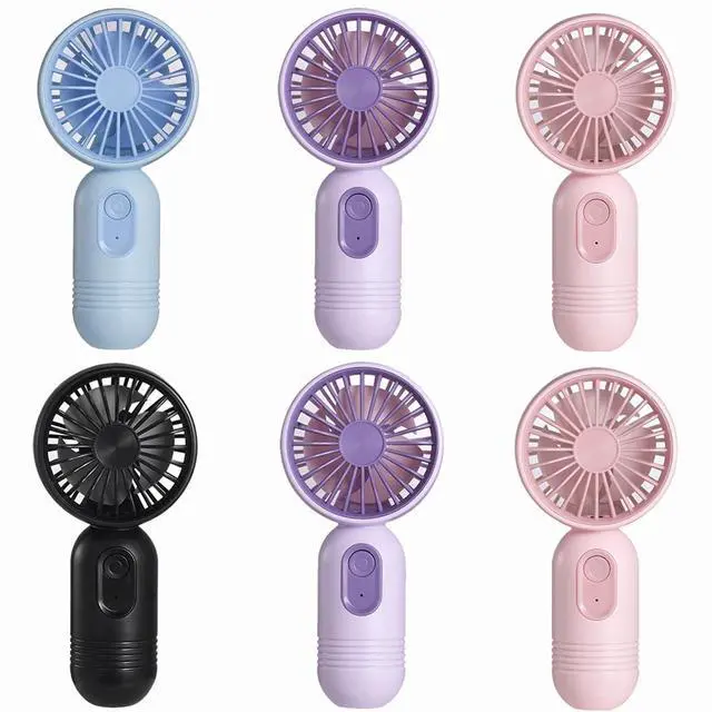 Main image of Mini Portable Fan 6 Pack, Cute Handheld Fan Battery Operated Lightweight Small Personal Fans with 3 Speeds and USB Rechargeable Eyelash Fans for Women Men Office Outdoor Travel Camping