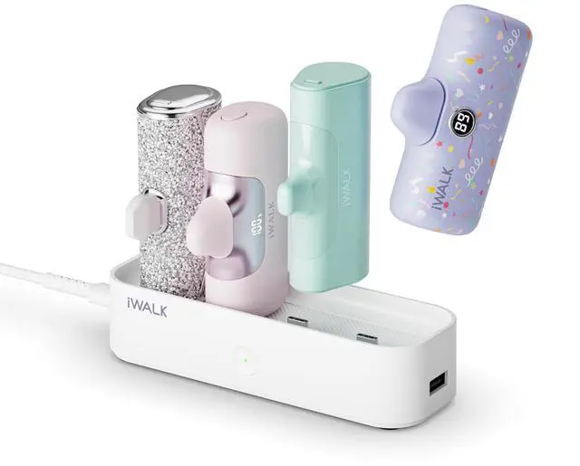 Main image of Charger Station for Portable Charger 4500mAh, 4800mAh, 5000mAh Power Bank for iPhone Charging Station Multiple USB-C Family-Sized Charger Station for Home(Station Only), White